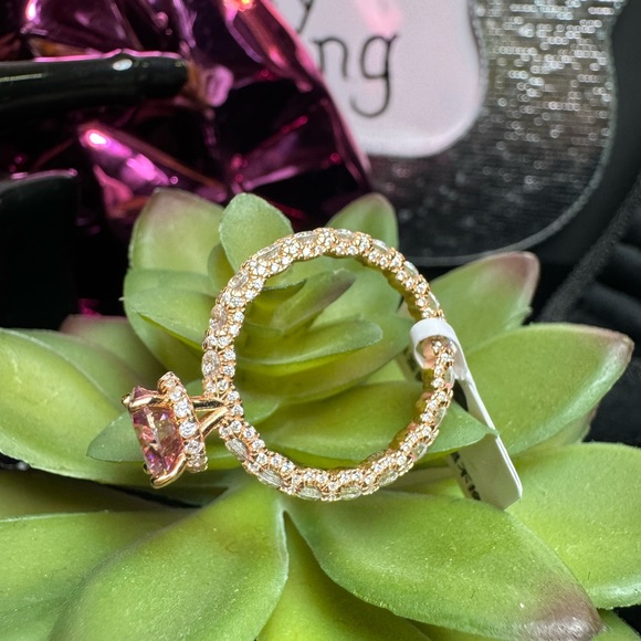 NEW 1CT Pink Rose Diamond/Moissanite Ring - Picture 3 of 4